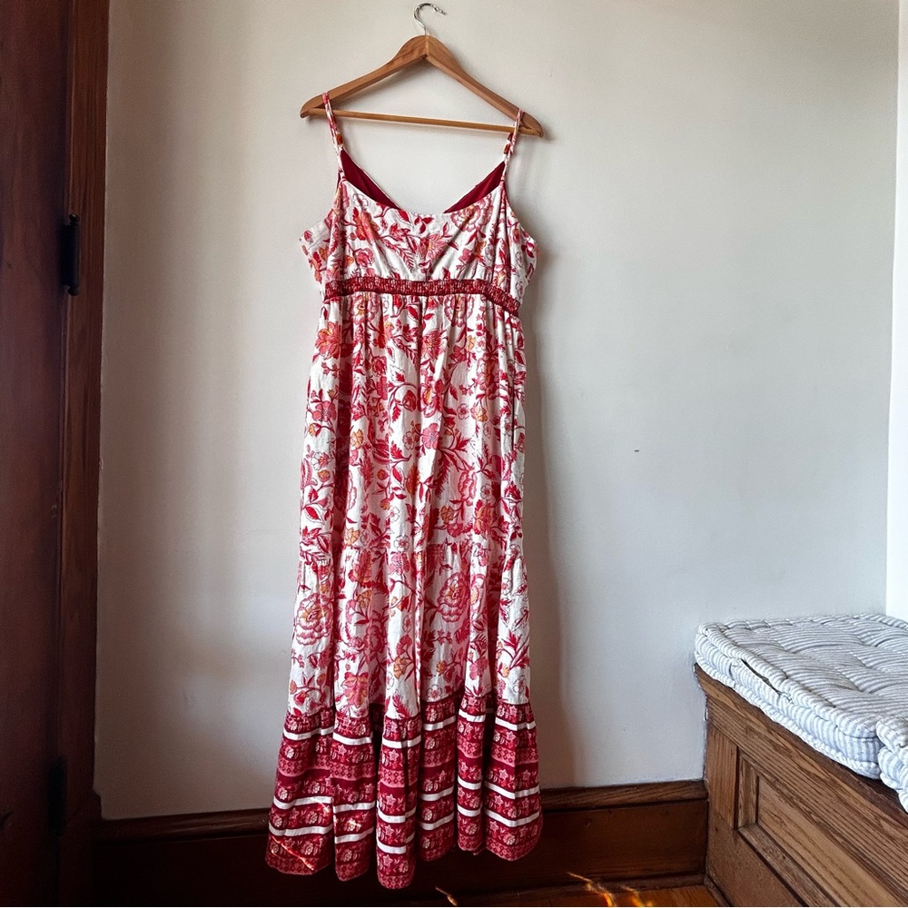 Rachel Zoe Linen Blend Floral Boho Maxi Dress XL - Picture 4 of 16